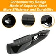 thumbnail image 4 of Kojem Fleetside Rear Step Bumper Face Bar for GMC Chevy 1999 2000 01 02 03 04 05 06 2007 Silverado Sierra 1500 2500 1500 Classic Replaces GM1103124 19121286 Black, 4 of 13