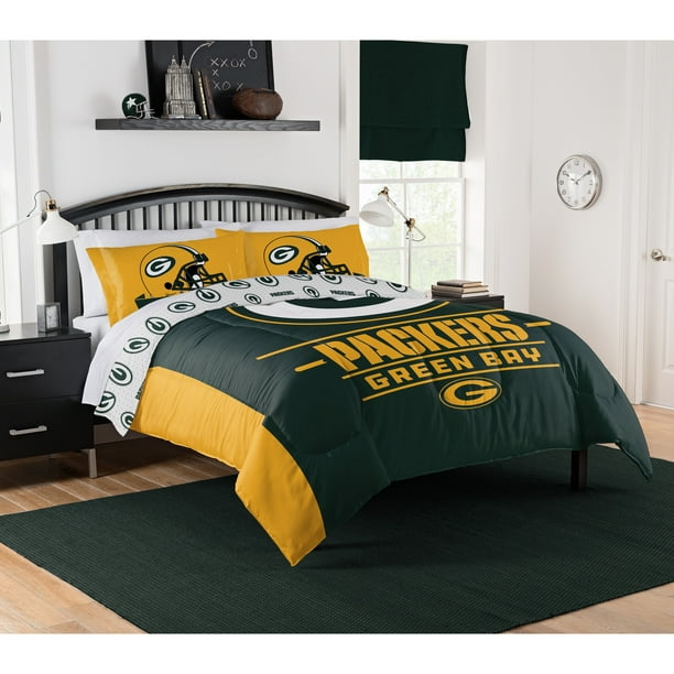 Nfl Green Bay Packers Monument Full Or Queen Comforter Set Walmart Com Walmart Com