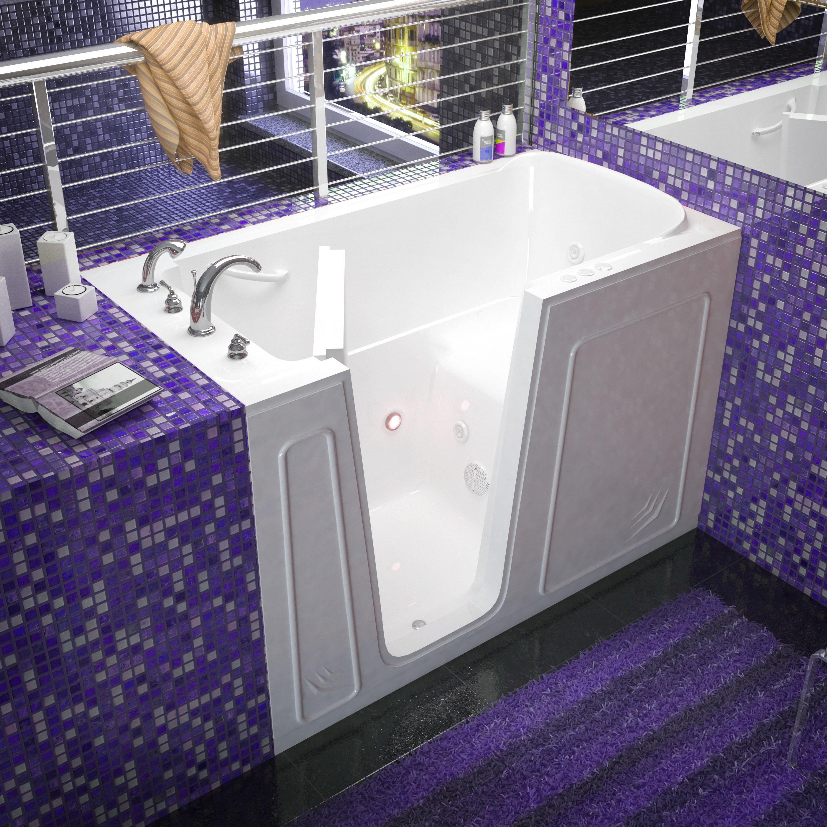 Venzi 32x60 Left Drain White Whirlpool Jetted Walk In Bathtub