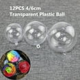 thumbnail image 3 of 15 bolas de plástico transparente de 5 cm rellenables, esferas huecas, adornos colgantes para Navidad, decoración para fiestas y bodas., 3 of 5