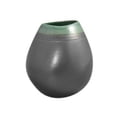 thumbnail image 1 of Benzara BM162416 Flamboyant Ceramic Decorative Bulb Vase, Gray & Green, 1 of 1