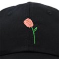 thumbnail image 2 of DALIX Tulip Hat Womens Floral Collection Baseball Cap in Black, 2 of 6