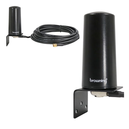 Browning 5G/4G/3G/LTE/Wi-Fi/Cellular 4-dBi Gain 806 MHz to 2 500 MHz Tri-Band Antenna Hole-Mount Kit with 17-Ft. Low-Loss Cable and SMA Connector BR-2483-H