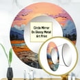 thumbnail image 4 of Designart "EFlowal Terrain II" Abstract Landscapes Rund Mirror For Wall Decor - Large Yellow Round Printed Mirror - Modern Round Mirror 23" x 23" Inch, 4 of 6
