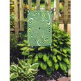 thumbnail image 2 of POGLIP Blue Spin Swirlpool Yellow Pattern Motion Swirl Wavy Vortex Garden Flag Decorative Flag House Banner 28x40 inch, 2 of 2