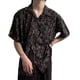 thumbnail image 3 of Camisas con estampado floral de manga corta para hombre Camisas holgadas de manga corta con botones a la moda de verano para viajes diarios, 3 of 8