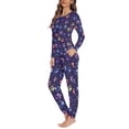 thumbnail image 2 of SCRAWLGOD Dog Paw Pajama Sets for Women 2 Piece Long Sleeve Pjs for Women Set Fall Size XS Crewneck House Lounge Wear for Women Comfy Womens Pajama Set, 2 of 6