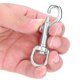 thumbnail image 2 of Clips de buceo, acero inoxidable Ojo giratorio Broche de presión Gancho de inmersión Solo extremo Giratorio Ojo de gancho Gancho Hebilla Clip de perro para buceo submarino(7.5 * 2.3 cm Plata) EOTVIA NO, 2 of 5