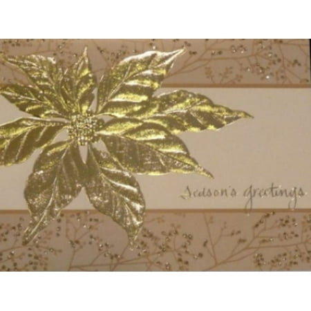 image arts gold leaf branches christmas cards seasons greetings