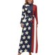 thumbnail image 2 of Vestido largo con estrellas y rayas patrióticas rojas, blancas y azules Cóctel de vestidos Vestido largo de mujer Ropa de mujer, 2 of 5