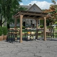 thumbnail image 5 of VEIKOUS 8' x 5' Outdoor Hardtop Gazebo, BBQ Grill Gazebo W/ Workstation Shelves for Lawn, Garden, Deck, 5 of 12