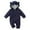 Navy, variant on Baby Bear Jumpsuit Outfit Girls Boys Winter Hooded Romper Snowsuit