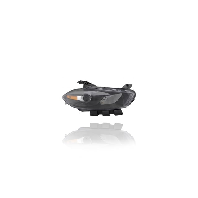 Headlight Assembly - Compatible/Replacement for '13-15 Dodge Dart - Halogen With Black Trim - Right Hand - Passenger - 68085140AL