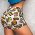 thumbnail image 4 of Daiia Hot Dog With One Sausage Pattern Women's Workout Shorts Biker Shorts - High Waisted Workout Spandex Tummy Control Gym Running Yoga Shorts-Large, 4 of 8