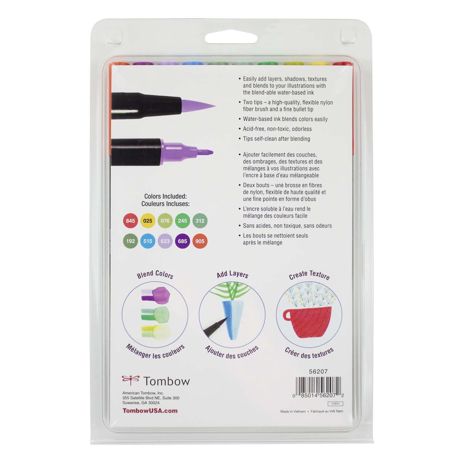 Tombow Botanical Illustration Dual Brush Pens, 6 Packs: 10 ct. (60 total)