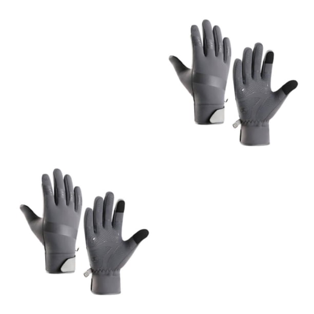 Guantes de invierno Advancent con partículas de silicona antideslizantes en la palma Gris S 2Conjunto