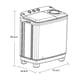 thumbnail image 4 of Lavadora Atvio Home Blanca Semiautomatica de 11Kg con Tapa Rosa, 4 of 4