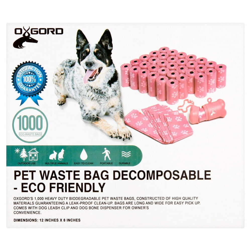 Paws & Pals 1,000 Pet Dog Waste Bags for Poop Removal Disposal with