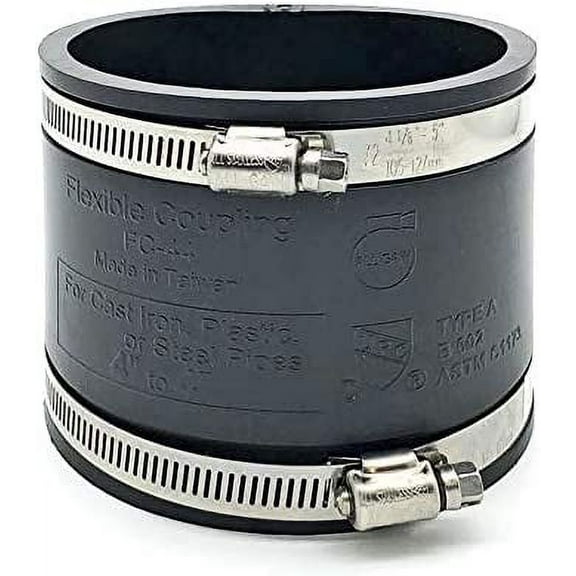 Avalon Flexible Rubber PVC Coupling Parallel Stainless Steel Clamps