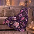 thumbnail image 6 of Charming Floral Songbird Garden Watercolor, Festive Holiday Scene, Warm Flannel Blanket for Living Room and Reading Nook, Art Lovers Friendship Gift, Festive Home Decor, 6 of 9