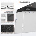 thumbnail image 3 of EAGLE PEAK 10' x 10' Black Slant Leg Outdoor Canopy Sidewall, Water-Resistant, 3 of 7