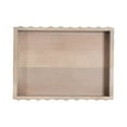 thumbnail image 5 of Kate and Laurel Lissi Decorative Rectangle Tray with Wavy Design, 16 x 12, Natural Wood, Modern Scalloped Serving Tray for Coffee Table Ottoman, Dining Table, or Entryway Catch-All Tray, 5 of 10