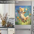 thumbnail image 3 of Dishwasher Magnetic Refrigerator Magnet Cover Sticker Home Decorative 23"x26" Fox and Butterfly, 3 of 6