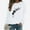 White, variant on Baqcunre Women's Dandelion Print Long Sleeve Casual Fashion Hoodie Top Womens Tops Crewneck Sweatshirts Graphic Sweatshirts for Women Womens Sweatshirt Khaki M