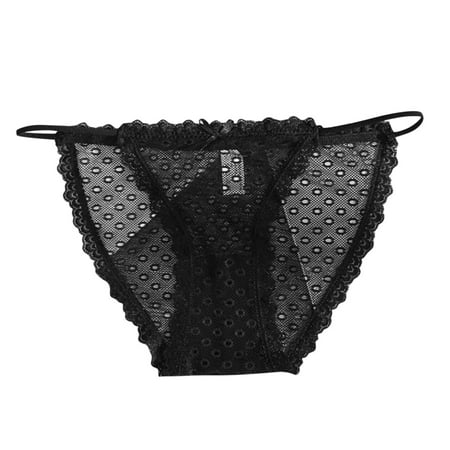

TAIAOJING Women s Cotton Briefs Panties - 6 Pack Sexy Casual Comfort Black Lace Boyshort
