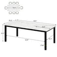 thumbnail image 2 of Mdf + Iron Round Corner Long Dining Table, 2 of 9