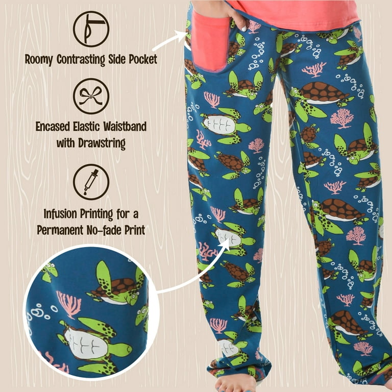 LazyOne Pajamas for Women, Cute Pajama Pants and Top Separates, Crab, Large