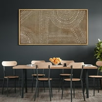 IDEA4WALL Extra Large Framed Canvas Print Wall Art Abstract Dot Matrix Canvas Art in Earth Tones Fine Art Contemporary Graffiti Wall Decor Oversized Artwork Relax/Calm for Living Room - 60"x30"