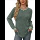 thumbnail image 3 of Camisas de Larga para Mujer, Suéteres, Conjuntos de Otoño, Bloques de Color, Ropa de Invierno, Elegantes, Informales, Suaves. Verde XXL, 3 of 7