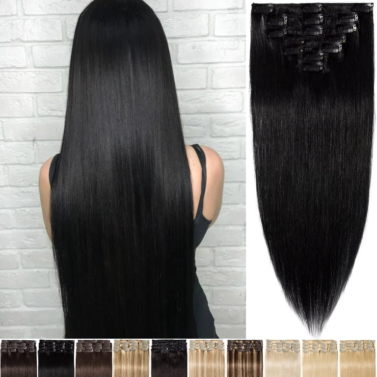 SEGO Clip in Human Hair Extensions Full Head 100% Real Remy  display picture 2