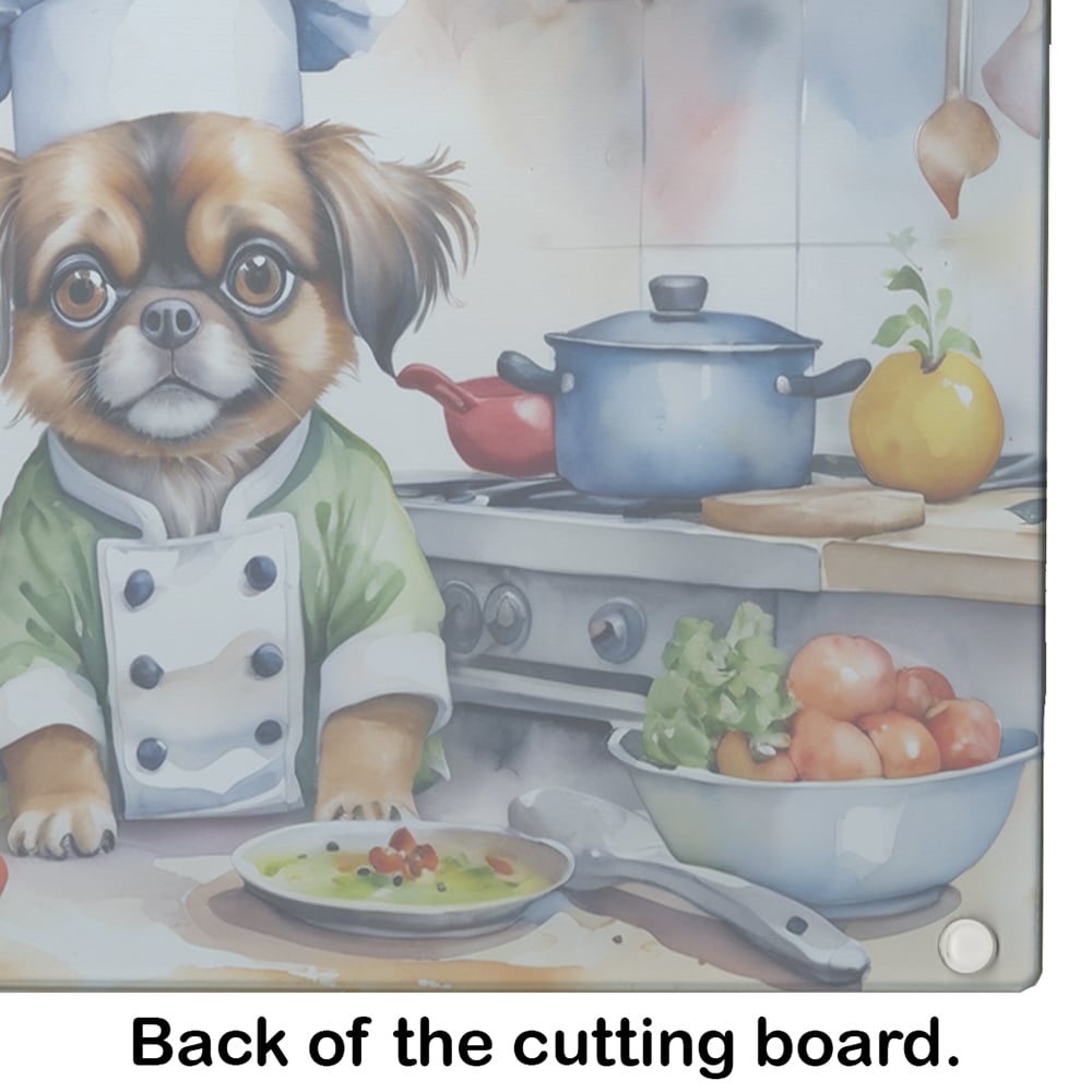 Tibetan Spaniel The Chef Glass Cutting Board 12 in x 15 in