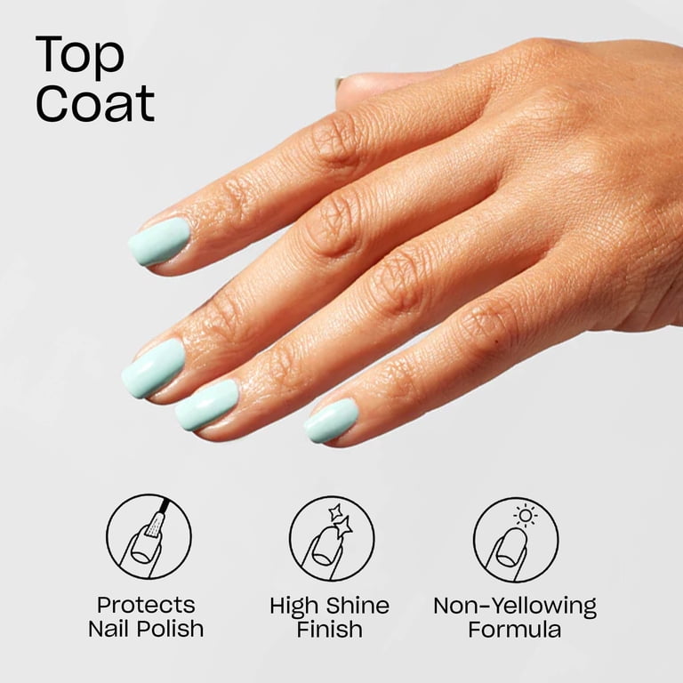 OPI Nail Lacquer Top Coat, Clear, 0.5 fl oz photo 2