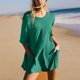 thumbnail image 2 of Mono corto de verano sin espalda para mujer: mono deportivo holgado para la playa, color liso, informal, tallas S-XL, 2 of 6