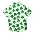 thumbnail image 4 of Blusa y camisa de manga corta con cuello vuelto, moderna e informal, con estampado del Día de San Patricio, con bolsillo, para uniforme escolar, para niños y niñas de 2 a 15 años., 4 of 7