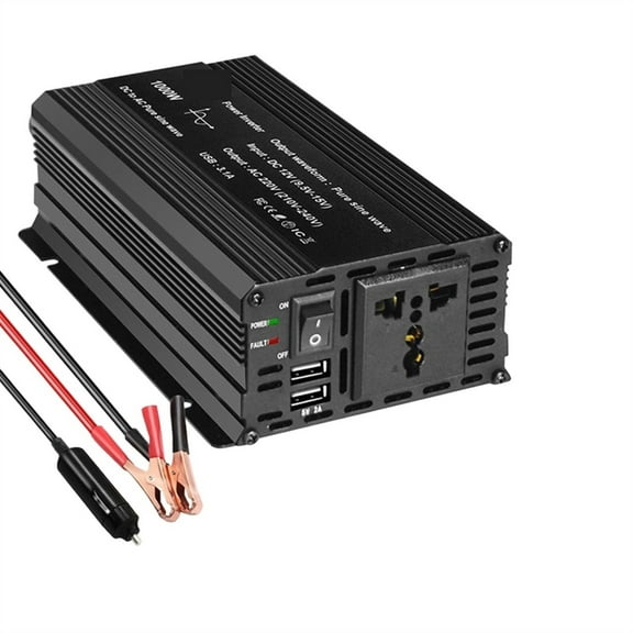 Pure Sine Wave Power Inverter 1500W Car Power Inverter DC 12V To AC 220/230 Pure Sine Wave Sin Sinus Wave Inverter 12V 220 Voltage Converter For Car ,Powerful Output