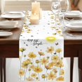 thumbnail image 3 of Table Runners 90 Inches Long Dress Scarves, Yellow Flowers Farmhouse Coffee/Dining/Kitchen Table Runner for Living Room, Elegant Spring Floral Butterflies 13x90 Inch, 3 of 9