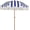 Navy Stripe, variant on Boho Fringe Umbrella Outdoor Patio, 6.5ft UPF50+ Picnic Umbrella with Tassels with Steel Pole and Push Button Tilt, Navy Stripe