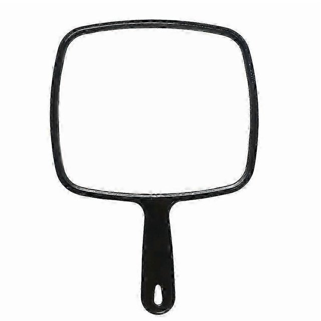 Large Hand Mirror with Distortion-Free Reflection, Lightweight Travel Mirror with Black Frame - 9x12 Inches