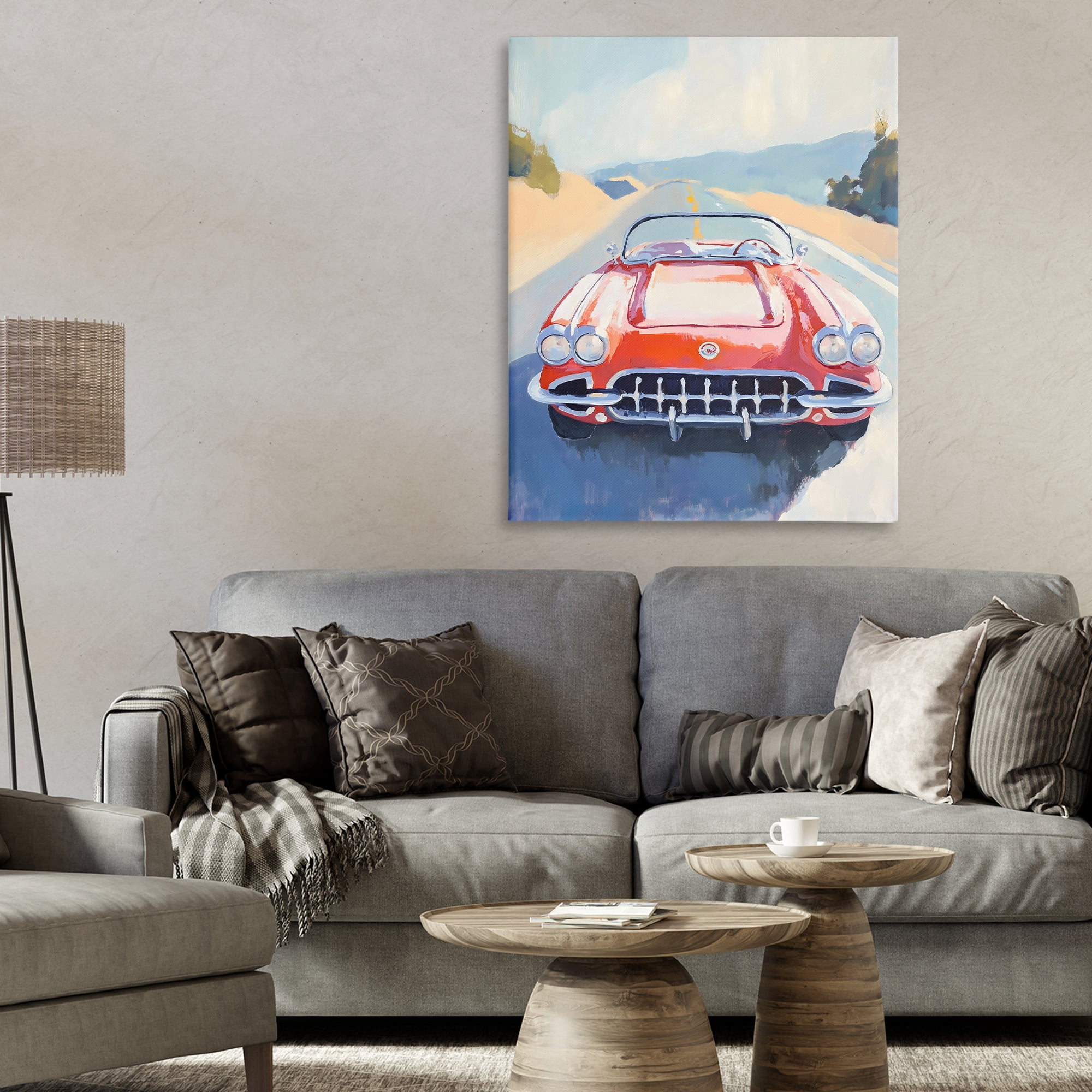 Stupell Industries Red Sports Car on Journey Canvas Wall Art, design by The Prints Vibe