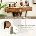 thumbnail image 6 of Giantex Narrow Console Table, Behind Couch Table w/Anti-Tipping Kits, Sofa Side Table, Brown, 6 of 8