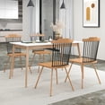 thumbnail image 3 of Giantex Windsor Dining Chairs Set of 2, Armless Chairs w/Contoured Seating, 3 of 8