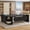 Grey & Black, variant on Finmind 80" L-Shaped Desk, Large Executive Office Desk with 55'' Drawers Cabinet