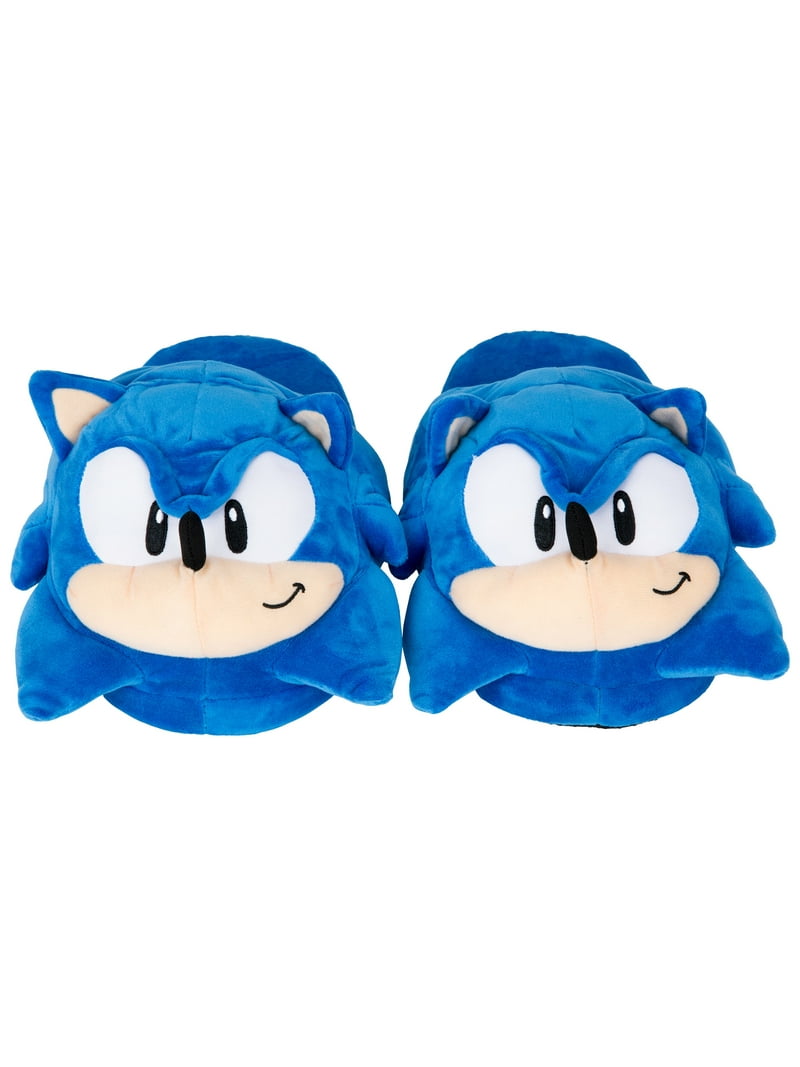 Sonic the Hedgehog Kids House Shoes: Comfy Plush Sonic Head