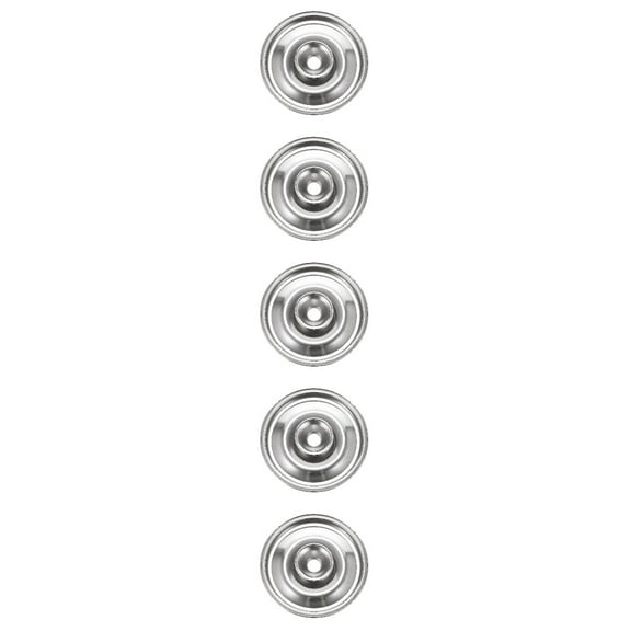 FENGGUIQU Stainless Steel Pot Lid, Silver, Seasoning Cover, Easy to Clean, for Kitchen Use 5Pcs