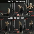 thumbnail image 4 of Mikolo LAT Pull Down Machine Set, Multifunction Cable Workout Equipment with Flip-up Footplate and Plates Storage Posts, 4 of 8
