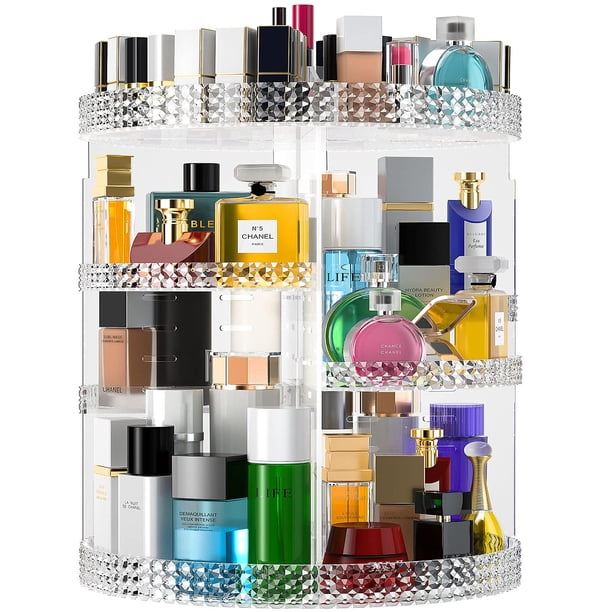 Organizador De Maquillaje Giratorio 360 Encimera Acrílico Transparente Organizador De Perfumes Grande Organizador De Perfumes Organizador De Maquillaje De 7 Capas Y Almacenamiento Se Adapta Para Tocad